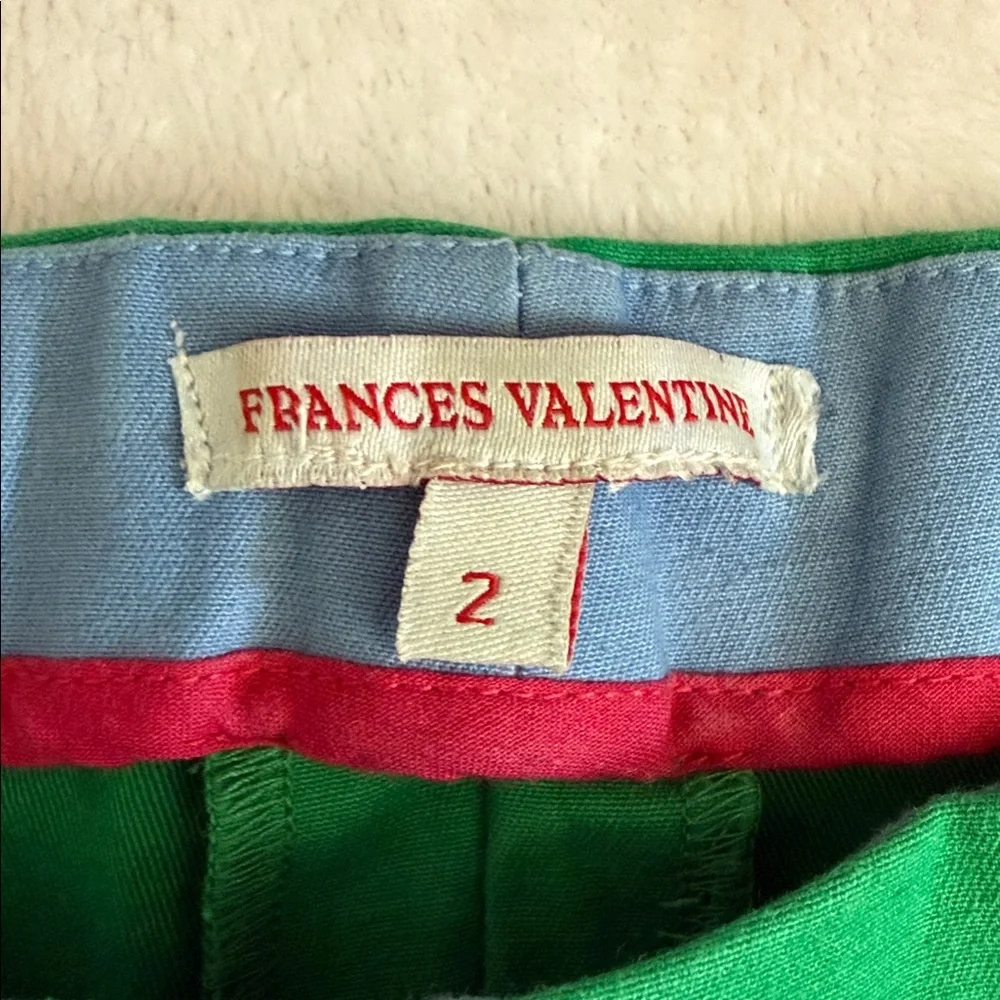Frances Valentine | Petrie Side Zip Back Slit Stretch Cotton Crop Pant Green (2) - Picture 5 of 14